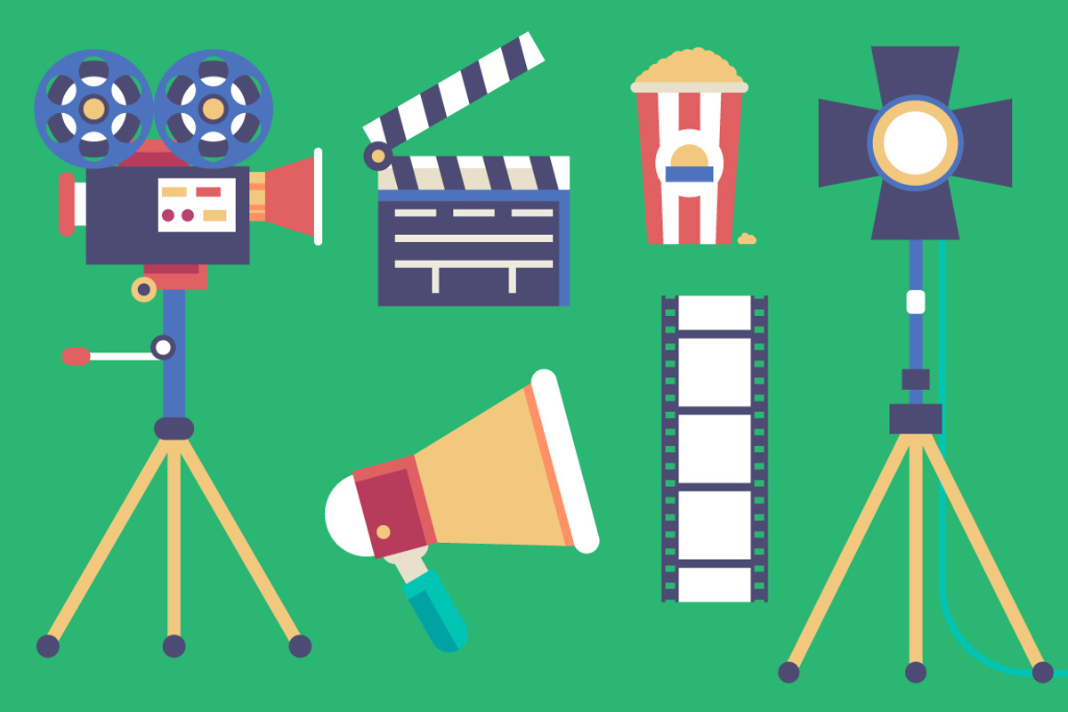 Movie Vector Set, an Object Graphic by Chau