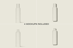 Round Cosmetic Bottle Mockup