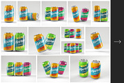 Soda Can Mockup Set, a Packaging Mockup by Deeplab (Thumbnail 2 of 17)