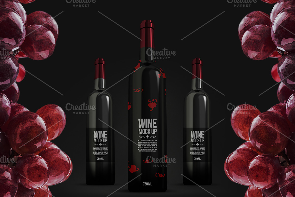 Wine Mockup Label & Bottle, a Product Mockup by MergeIdea (Photo 2 of 3)