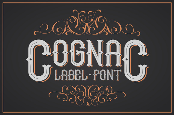 Cognac. Font for label preview 4