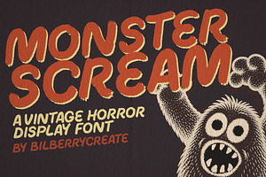 Monster Scream Retro Horror Font