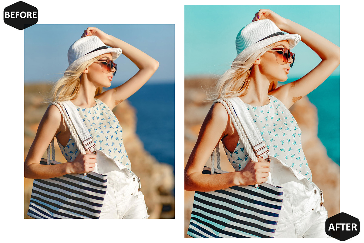 12 Seaside Tans Photoshop Actions, an Action Add-On by Hue Palettte Studio (Photo 4 of 10)