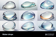 Water drops. 51 images, an Object Illustration by Handmadefont (Thumbnail 12 of 12)