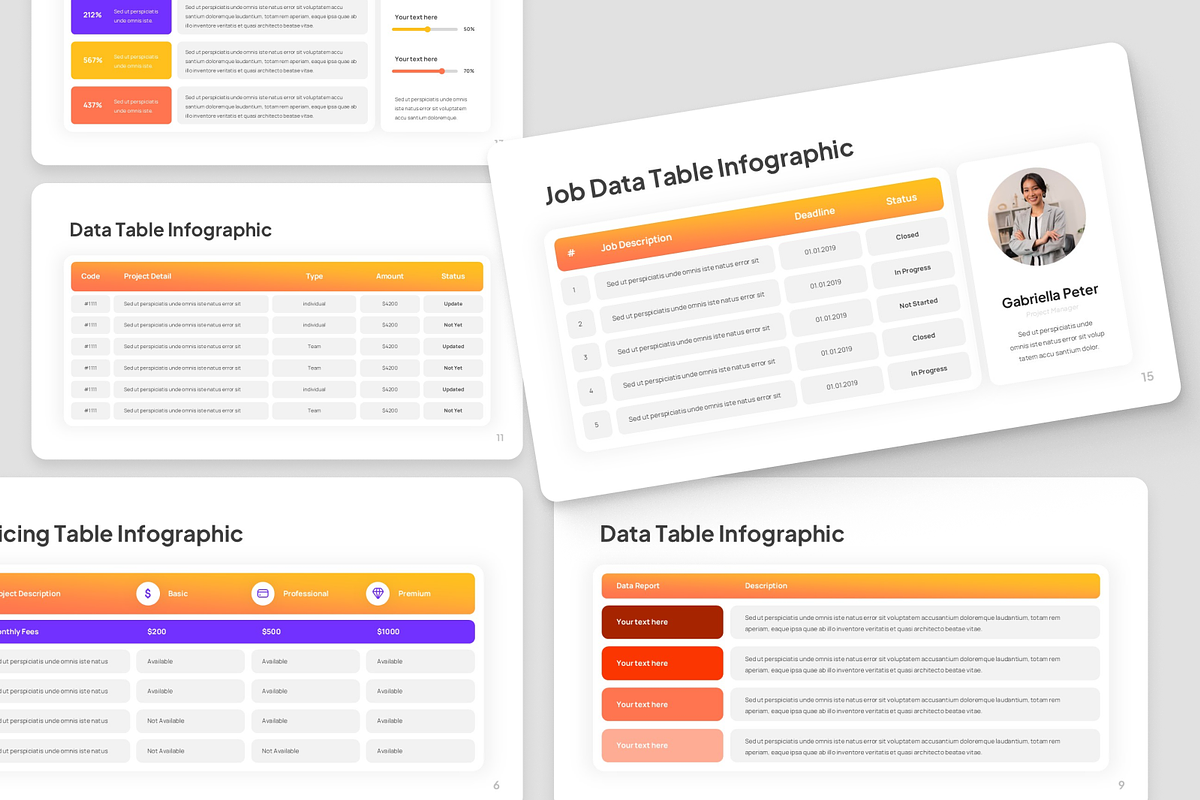 Data Table Presentation, a Presentation Template by Annora Studio (Photo 5 of 7)