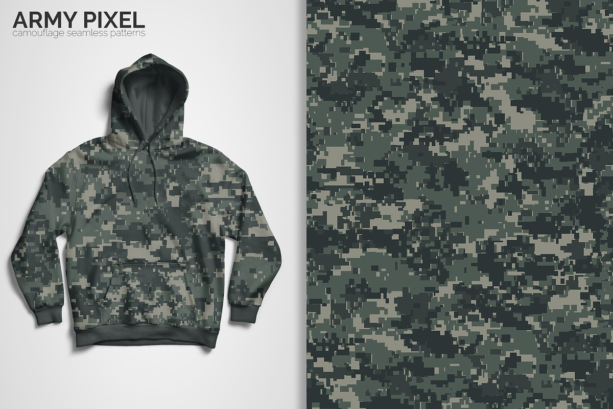 Army Pixel Camouflage Patterns, a Pattern Graphic by 3Y_Design (Photo 5 of 6)