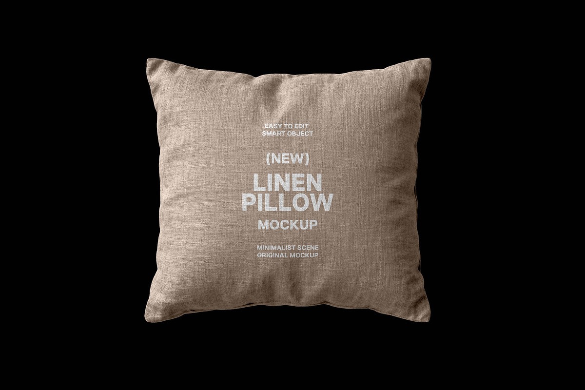 Linen Pillow Mockup, a Product Mockup by Design Squad (Photo 1 of 4)