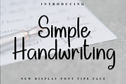 Simple Handwriting, a Handwritten Font by FreshTypeINK (Thumbnail 1 of 8)