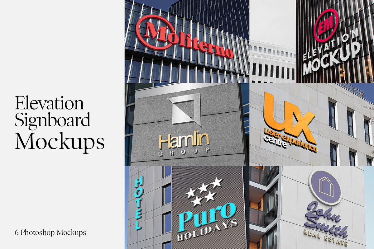 Elevation Signboard Mockups, a Product Mockup by Mint Actions (Photo 1 of 13)