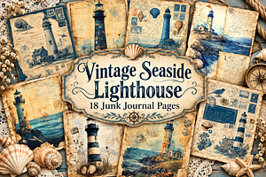 Vintage Seaside Lighthouse Printable