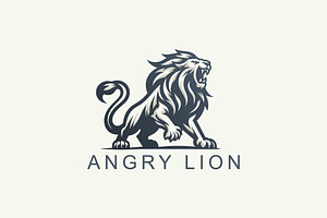 Angry Lion Logo, a Graphic by Usman