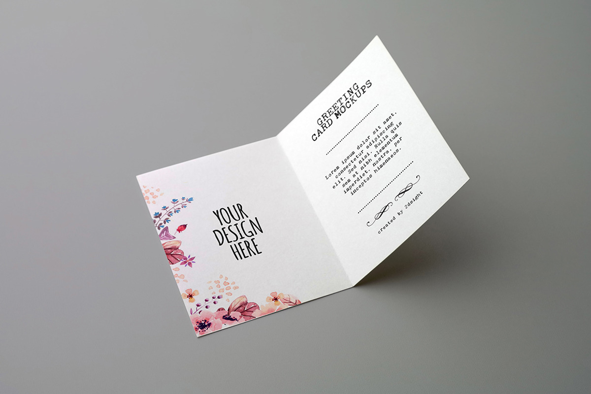 Invitation & Greeting Card Mockups, a Print Template by 2dsight (Photo 7 of 8)