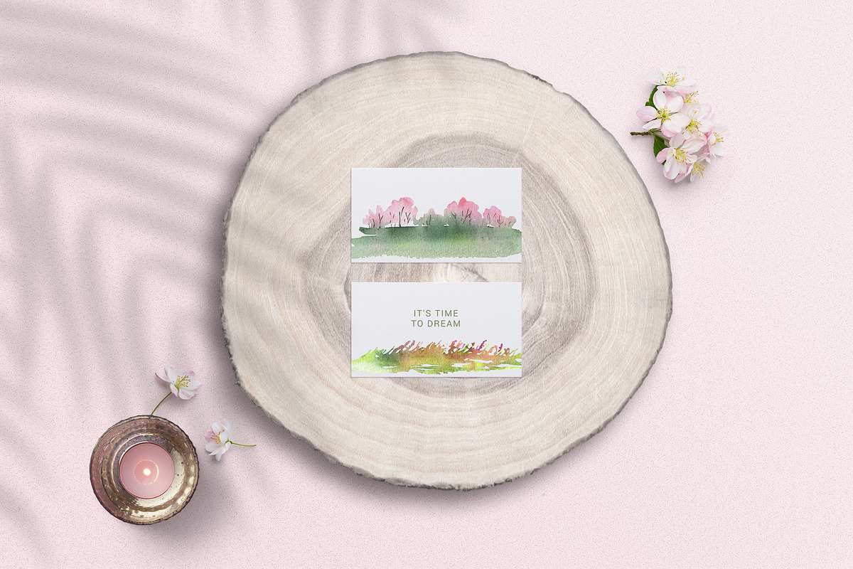 Watercolor abstract spring set, a Seasonal Illustration by LeriaArt watercolor (Photo 4 of 6)