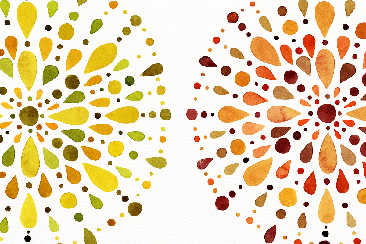 Watercolor mandalas, a Decorative Illustration by AnnelyBlooms (Photo 4 of 4)