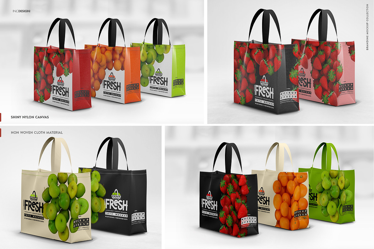 Short Handle Eco Shopping Bag Mockup, a Packaging Mockup by INCDesign (Photo 12 of 14)