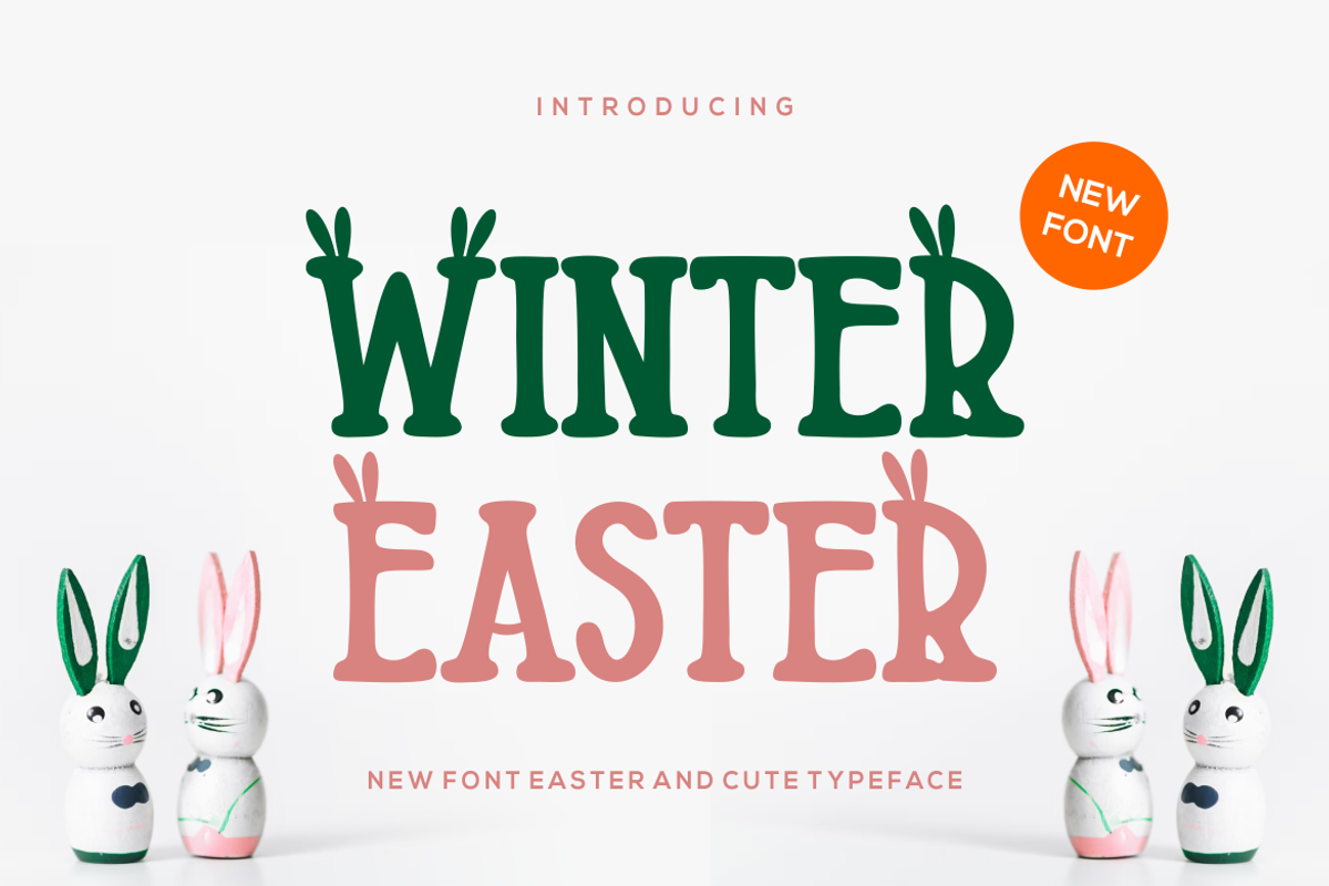 Winter Easter Font, a Handwritten Font by brahamb_design (Photo 1 of 6)