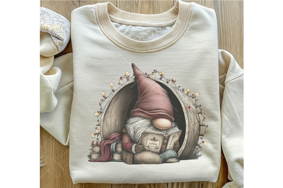 Christmas Whimsical Gnome Clipart, an Illustration by OK Design (Photo 5 of 6)