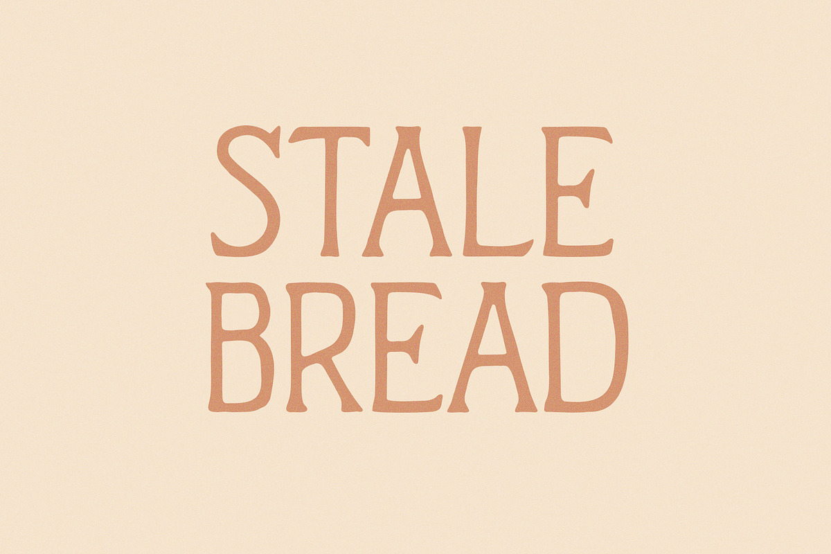 Stale Bread | Vintage Display Font, a Handwritten Font by Off The Rack © (Photo 1 of 5)