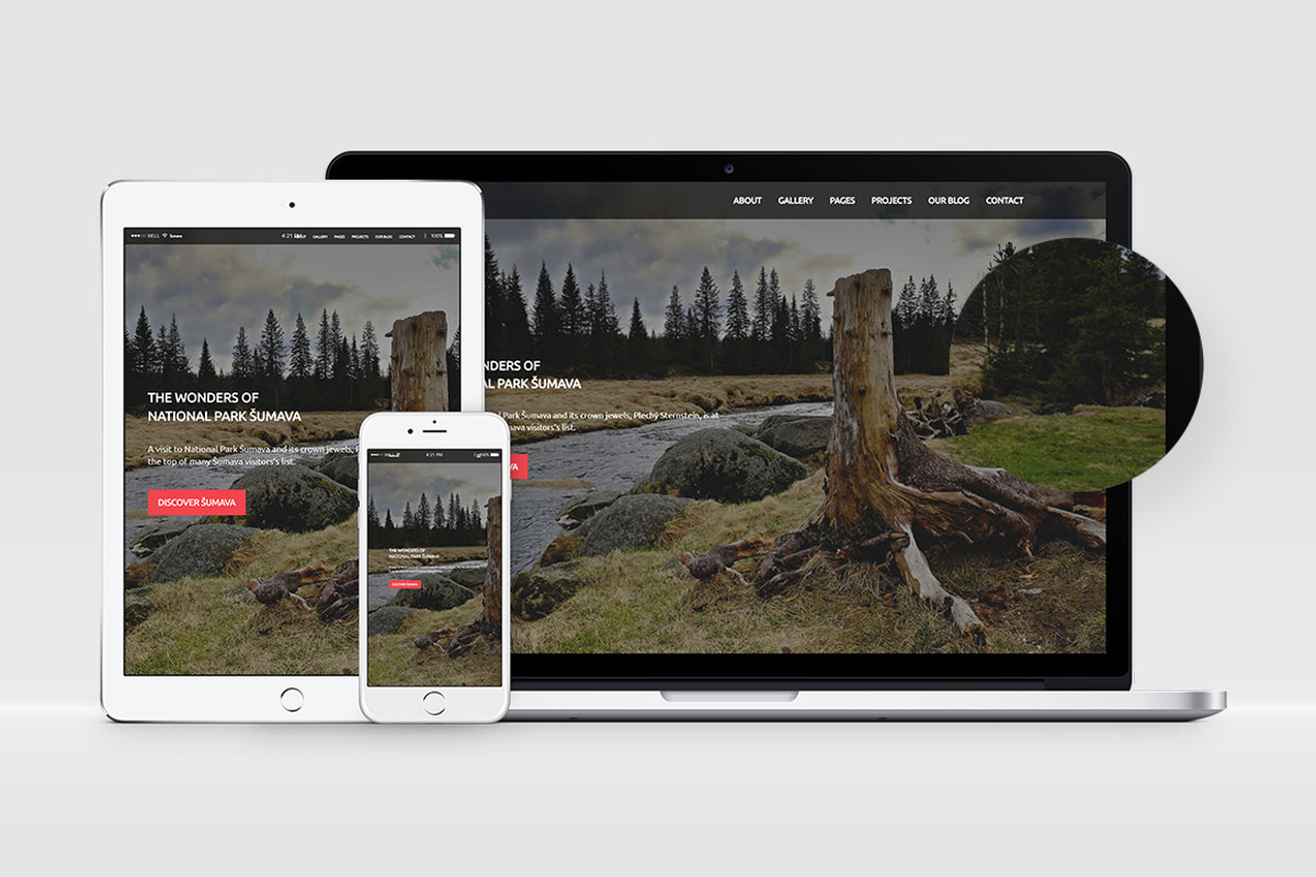 Sumava: Minimalist Website Template, a HTML Template by Devero (Photo 1 of 6)
