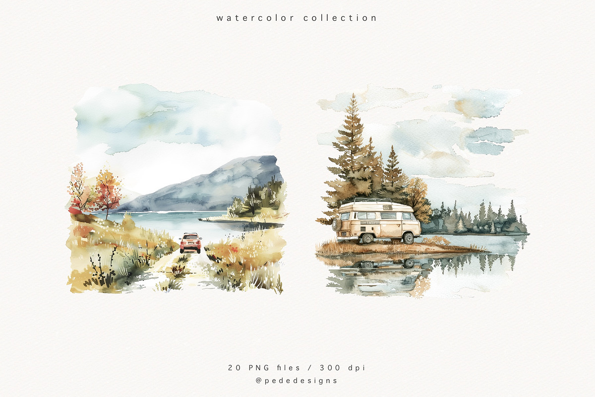 Roadtrip Illustrations, a Decorative Illustration by PeDe Designs (Photo 8 of 10)