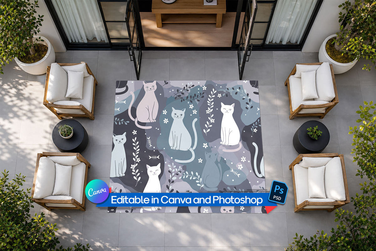 Terrace carpet mockup 6-5 RATIO, an Advertising Mockup by Rami's Mockups (Photo 3 of 3)