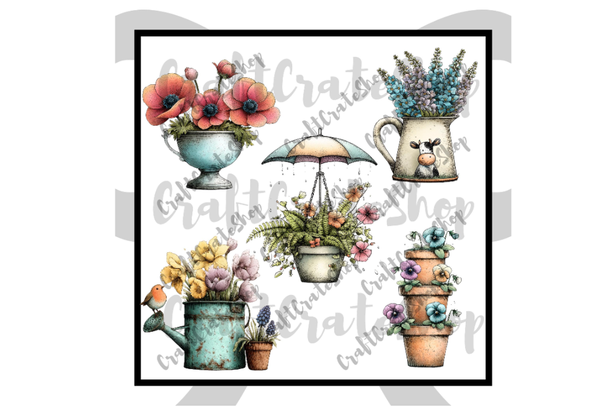 Spring Flowers Clipart Pack, an Illustration by CraftCrateShop (Photo 6 of 7)