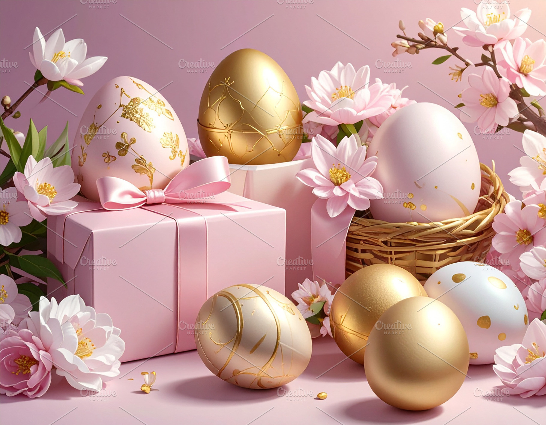 Elegance easter table decoration background, a Holiday Photo by DanFLCreativo