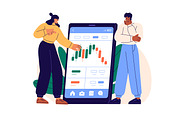 Investors with stock market charts, a Work Illustration by Good Studio (Thumbnail 5 of 5)