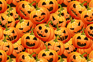 Repeating Halloween seamless pattern, a Pattern Graphic by Yayasya