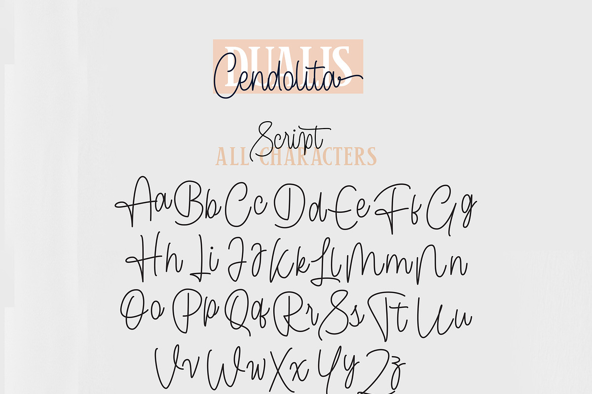 Cendolita Dualis - Script and Serif, a Script Font by Inspiratype (Photo 11 of 11)