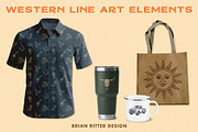 Western Line Art Elements, an Object Graphic by Brian Ritter Design (Thumbnail 4 of 8)