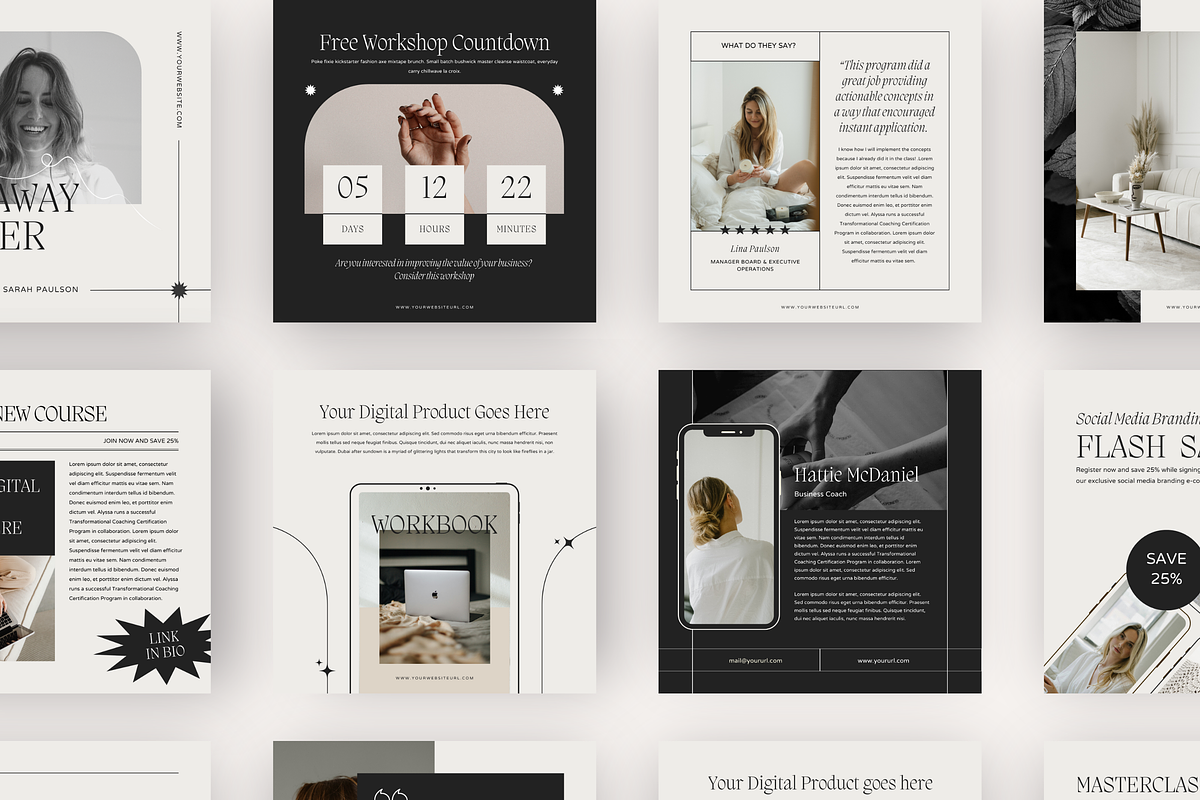 Canva Coaching Designer Kit Hattie, a Social Media Template by Lovely Confetti (Photo 3 of 9)