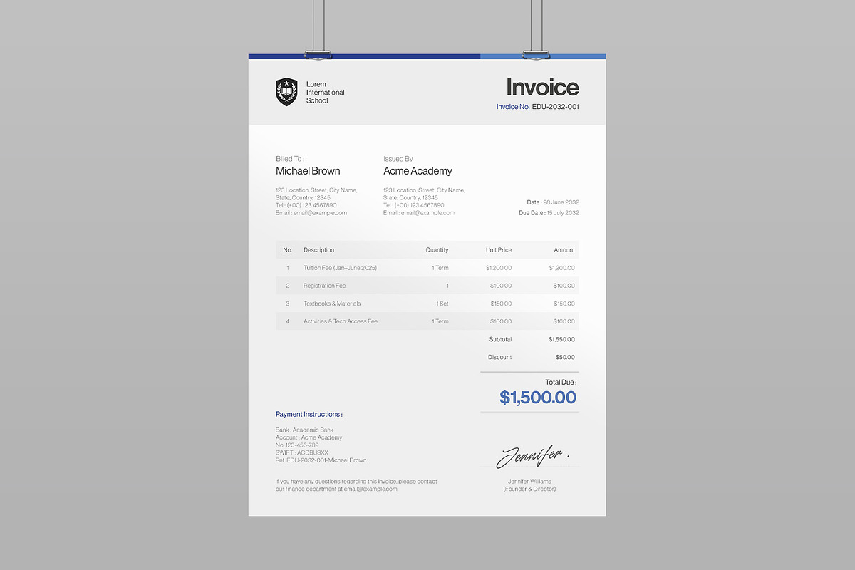 Invoice Template, a Stationery Template by BrandPacks (Photo 3 of 4)