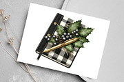 Watercolor Luxury Christmas Clipart, an Illustration by Canvas Craft (Thumbnail 5 of 8)
