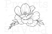 Peony Procreate Tattoo Brush Set, a Brush Add-On by Lucrumplus (Thumbnail 5 of 10)