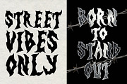 Demones Disaster Horror Metal, a Blackletter Font by dansdesign (Thumbnail 8 of 9)