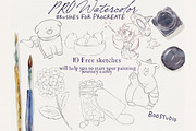 Pro Watercolor - Procreate Brushes, a Brush Add-On by BooStudio (Thumbnail 6 of 9)