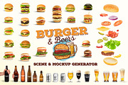 Burger&Beer Mock-up / Scene Creator, a Product Mockup by relineo.mock-ups (Thumbnail 1 of 16)