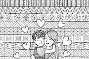 11 Mother's day coloring book page, an Illustration by Somjai King (Thumbnail 6 of 13)