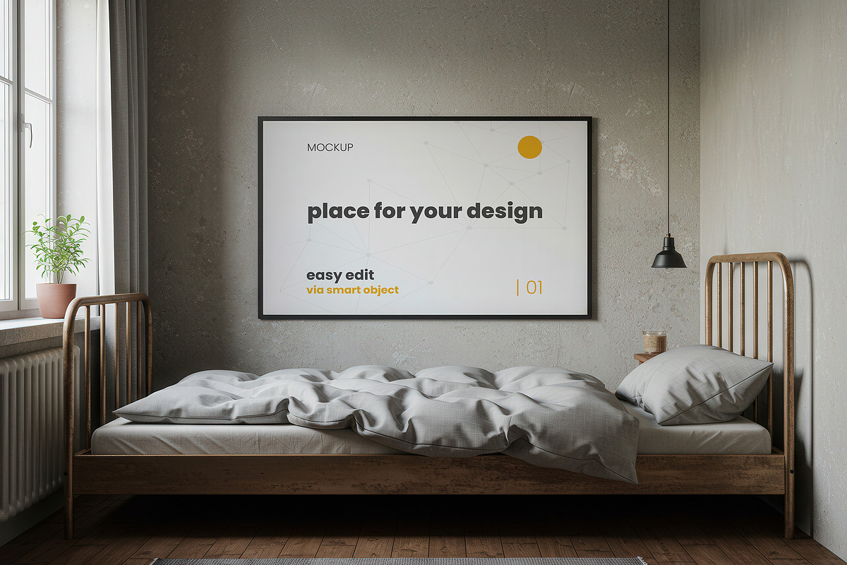 Bedroom Poster Mockups, a Product Mockup by Luuqas Design (Photo 6 of 8)