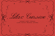 Lilac Cursive, a Handwritten Font by Lilithcollageart (Thumbnail 1 of 9)