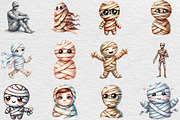 Minimalist Halloween Mummy Clipart, an Illustration by Black Bird Studio (Thumbnail 3 of 6)