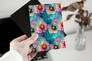 Watercolor flowers seamless patterns, a Pattern Graphic by OliaMuseDesign (Thumbnail 6 of 7)