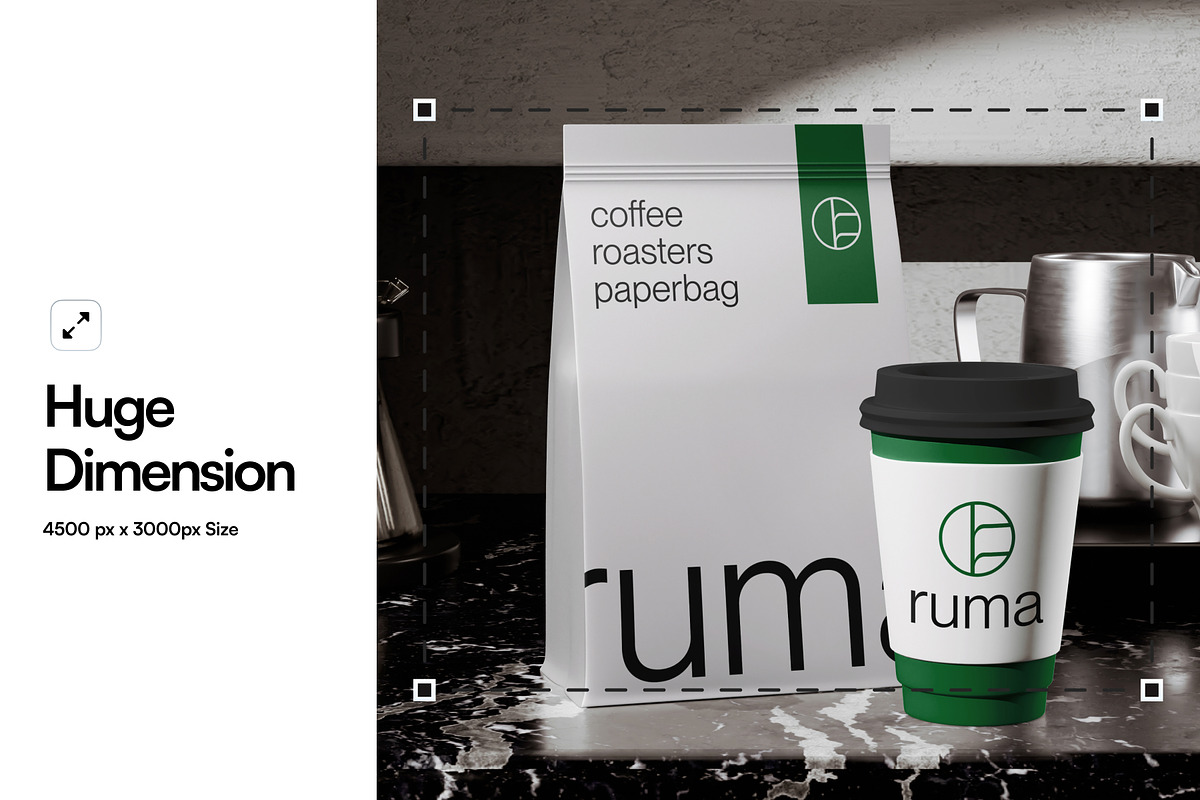 Pouch Coffee Packaging Mockup, a Packaging Mockup by SLAB! Design (Photo 2 of 5)