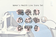 Women’s Health Line Icons Set, an Outline Icon by Lyolya Profitrolya (Thumbnail 1 of 3)