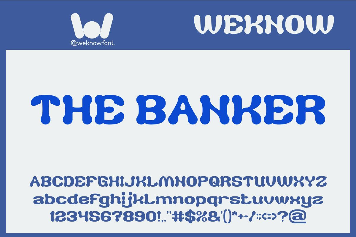 The Banker font, a Font by weknow (Photo 1 of 8)