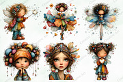 Watercolor Whimsical Fairy Clipart, an Illustration by Creative Art (Thumbnail 3 of 11)