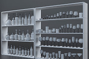 Glasses and bottles collection, a Furniture 3D Model by RC graphics (Thumbnail 2 of 6)