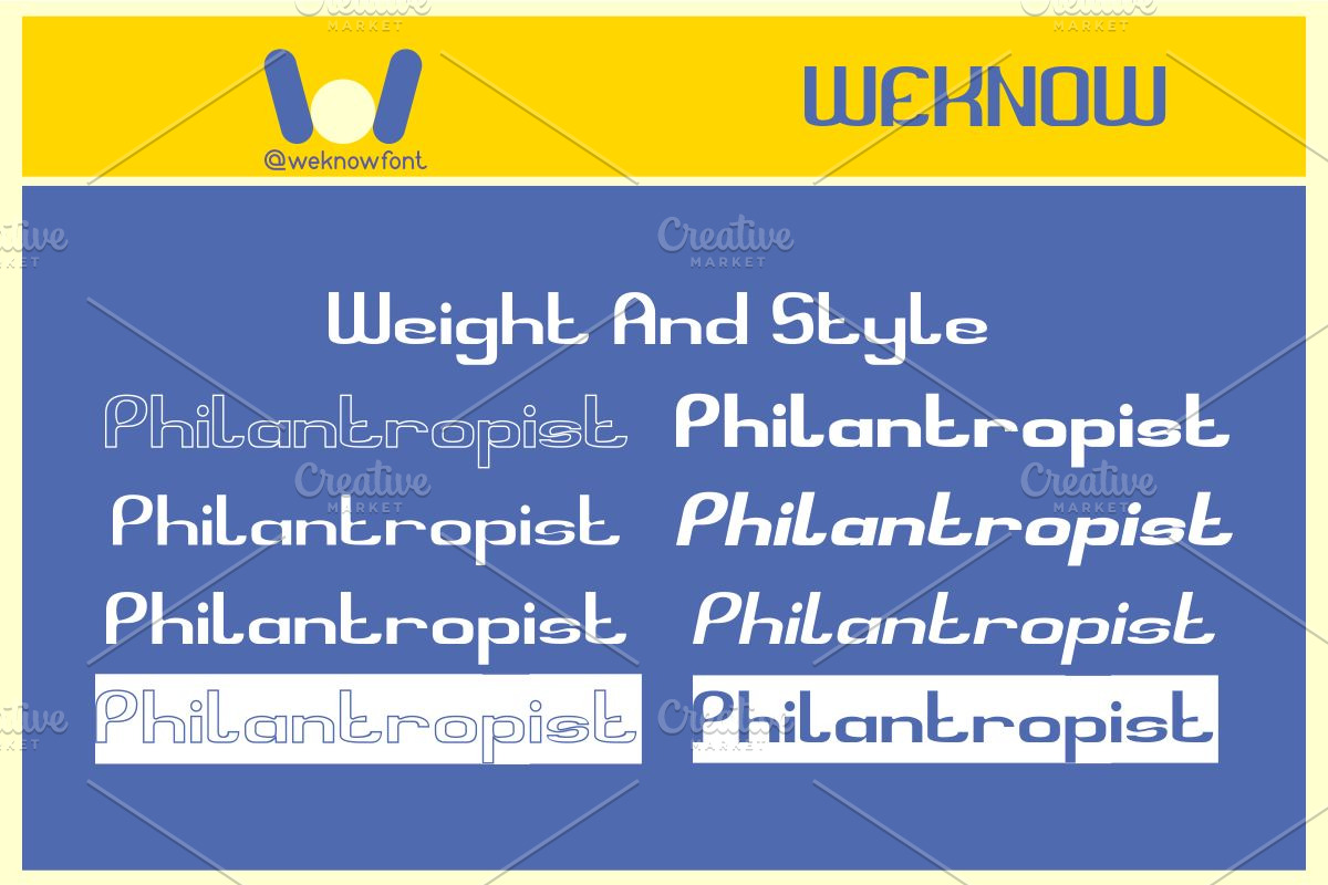 Philanthropist font, a Font by weknow (Photo 8 of 8)