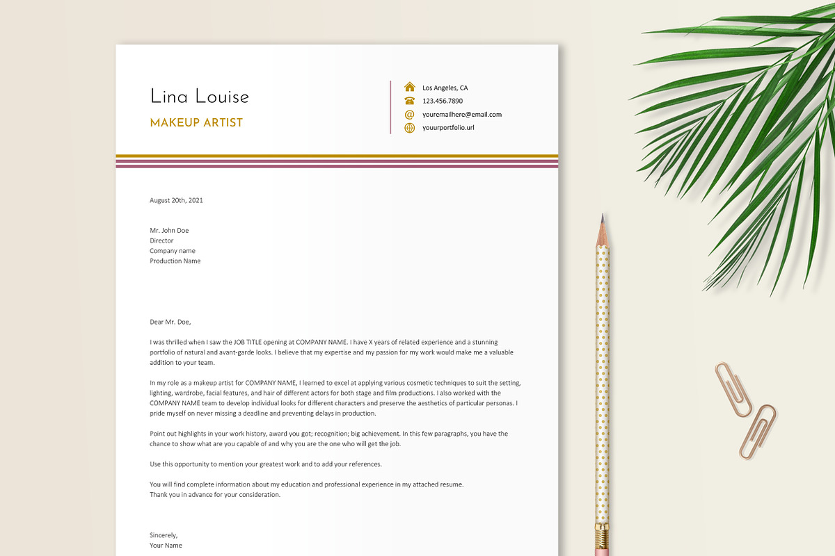 Makeup Artist Resume Template, a Resume Template by Stanin Studio (Photo 6 of 11)